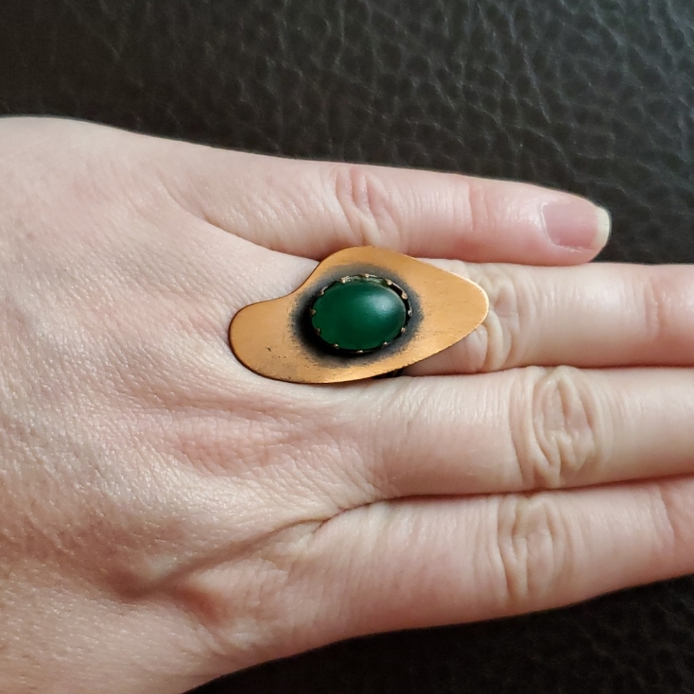 Vtg Adjustable Copper Ring - image 6